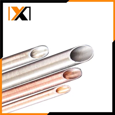 Медная обычная трубка с низким оребрением